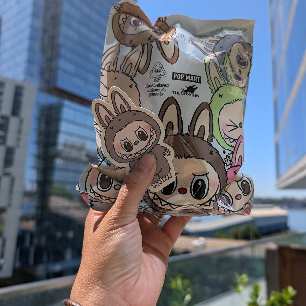 POP MART - Sesame Bean - The Monsters Labubu Exciting Macaron Vinyl Plush